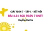 Bài 4.21 SGK Toán 7 tập 1 Kết nối tri thức
